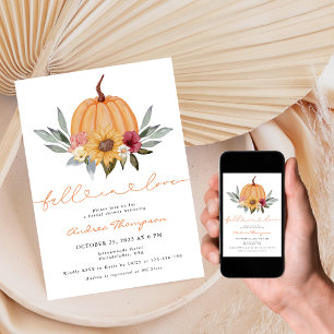 Invitación Caída moderna en el amor Verdor Calabaza Ducha Bri