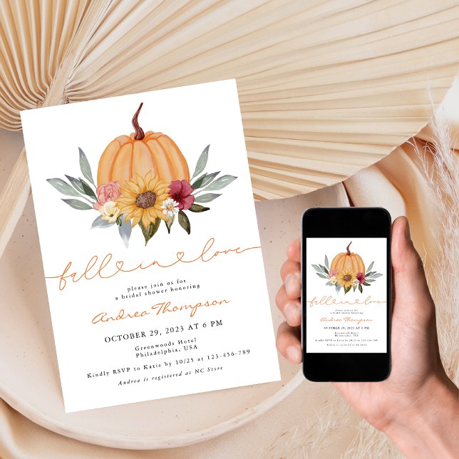 Invitación Caída moderna en el amor Verdor Calabaza Ducha Bri (Subido por el creador)