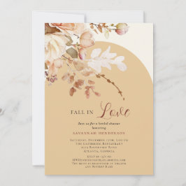 Invitación Caída Neutral Cálida En El Amor Floral Bridal Show