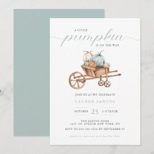 Invitación Caída - Pequeño Baby Shower de calabaza Invitaci