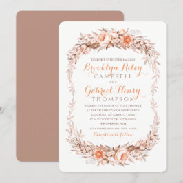 Invitación Caída que casa la acuarela elegante del otoño