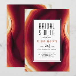 Invitación Caída roja de ágice caída de la ducha de novia