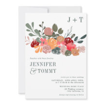 Caída rusa boda de fotografía con flores de color 