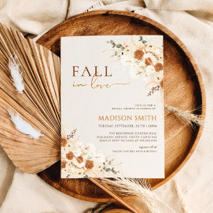 Invitación Caída rusa en amor ducha de novia Boho Terracotta