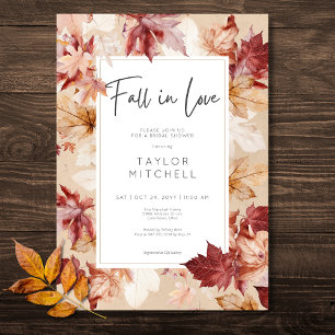 Invitación Caída Rusa Enamorada Caída Wreath Tan Ducha Bridal