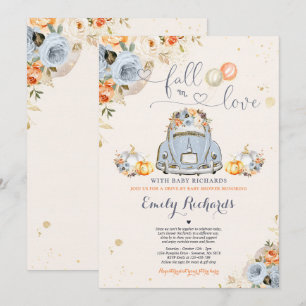 Invitación Caída Rusa Enamorada Calabaza De Baby Shower
