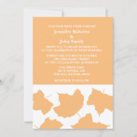 Caída Rusa Hoja de arce Salmon Naranja Boda Blanco