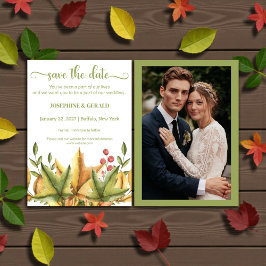Invitación Caída Rustica Boda de Foliage de Otoño Salven la F