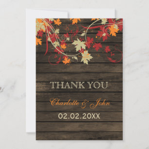Invitación Caída Rústica de la Madera de Barn deja Boda Graci