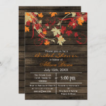 Caída rústica de madera de grano ducha de novia