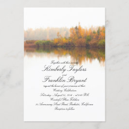 Invitación Caída Rústica Elegante y Boda Simple