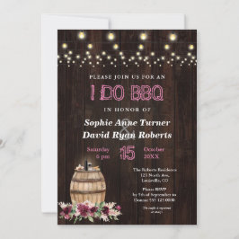Invitación Caída Rústica Floral Vineyard I DO BBQ