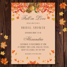 Caída Rustica Otoño en Amo Ducha Bridal