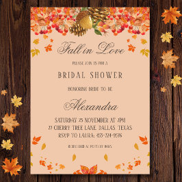 Invitación Caída Rustica Otoño en Amo Ducha Bridal