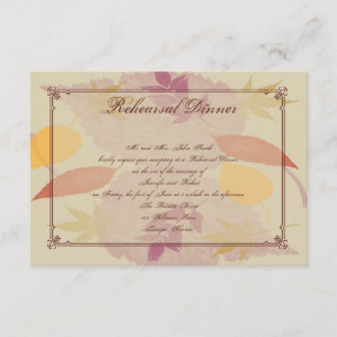 Invitación Caída Rústica Sale Boda Ensamblando Cena De Ensayo