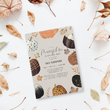 Caída Única Pintada Pequeña Calabaza Baby Shower