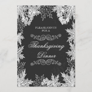 Invitación Caídas de la cena de Acción de Gracias