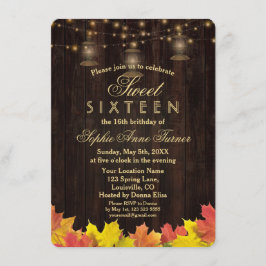 Invitación Caídas Saltos Madera Linternas Antiguas DULCE DIEC