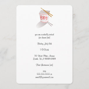 Invitación Caja de comida china para llevar
