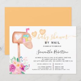 Invitación Caja de correo acuarela floral ducha de bebé por c