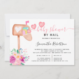 Invitación Caja de correo con agua floral ducha de bebé por c