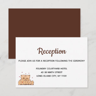 Invitación Caja de recepción de boda marrón