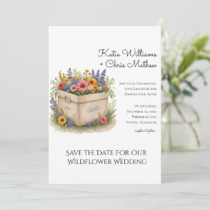 Invitación Caja de regalo de flor silvestre de primavera Invi