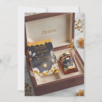 Invitación Caja de regalo de madera personalizada para boda y