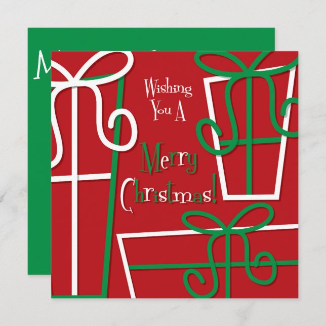 Invitación Caja de regalo divertida (Anverso / Reverso)