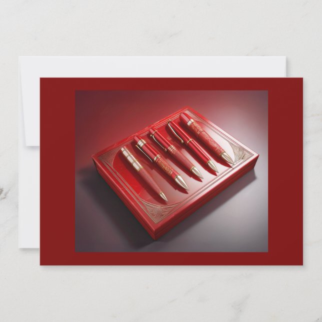 Invitación Caja De Regalo Y Cinco Pestañas De Punto De Balanz (Anverso)