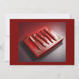 Invitación Caja De Regalo Y Cinco Pestañas De Punto De Balanz