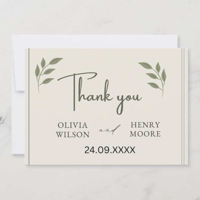 Invitación Caja minimalista de agradecimiento (Anverso)