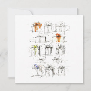 Invitación Cajas de Regalo Abstractas Patrón
