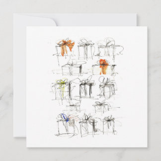 Invitación Cajas de Regalo Abstractas Patrón