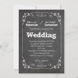 Invitación Cajón De Chalkboard Come Una Bebida Y Sé Casado In