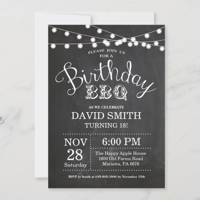 Invitación Cajón de cumpleaños 18 (Anverso)