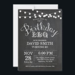 Invitación Cajón de cumpleaños 90<br><div class="desc">Invitación a la barbacoa de cumpleaños. 90 cumpleaños Invitación Carlón fondo con String Lights. 13. 15. 16. 18. 20. 21. 30. 40. 50. 60. 70. 80. 90. 100. Cualquier edad. Cumpleaños de adultos. Fiesta de cumpleaños de hombre o mujer. Para más personalización, haga clic en el botón "Personalizar" y utilice...</div>