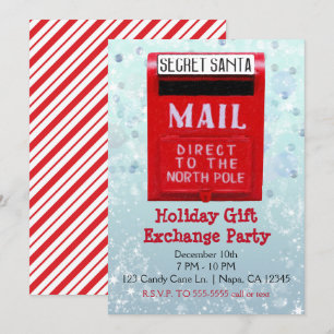 Invitación Cajón de Regalos de Navidad Intercambio de Regalos
