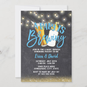 Invitación Cajón rústico: un bebé se prepara Baby Shower