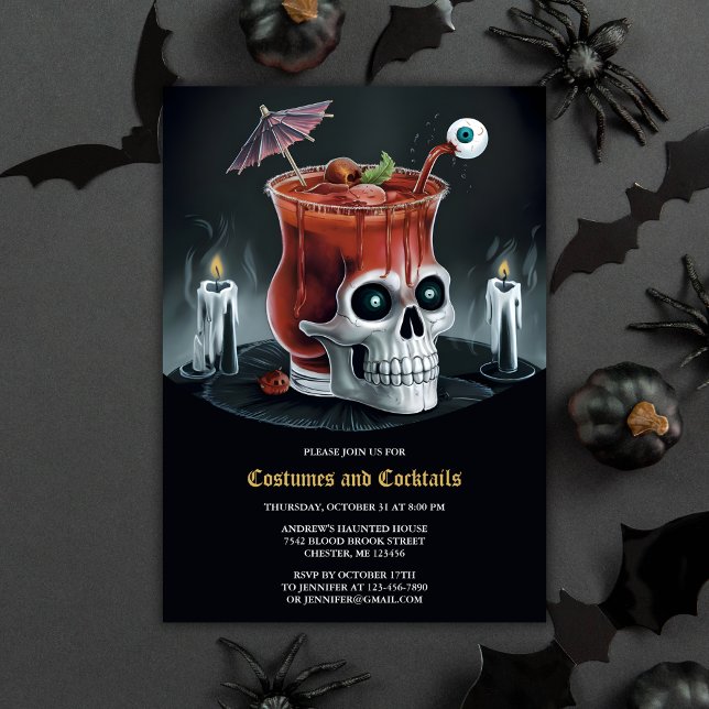Invitación Cajos de cráneo y cócteles de María Sangrienta Hal (Subido por el creador)