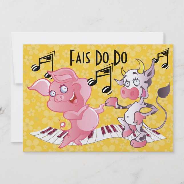 Invitación Cajun - Fais Do - Fiesta (Anverso)