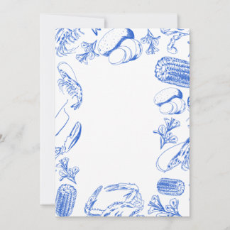 Invitación Cajun Seafood Boil - Arte de Comida Costera del Su