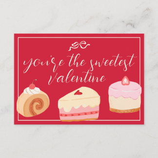 Invitación Cakes Photo Sweetest Valentine Love Holiday Card