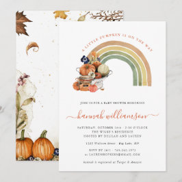 Invitación Calabacita en Camino | Arcoíris de Otoño