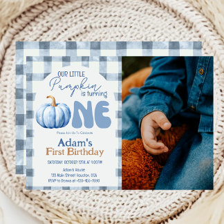 Invitación Calabacita Otoño Primera Cumpleaños