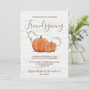 Invitación Calabaza acuática de Día de Acción de Gracias
