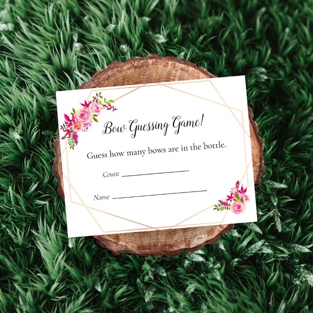 Invitación Calabaza Baby Shower adivinar conde juego floral (Subido por el creador)