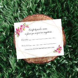 Invitación Calabaza Baby Shower Nombre Sugiere juego Floral
