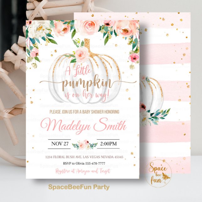 Invitación Calabaza Baby Shower Un Poco De Calabaza Está En C (Subido por el creador)