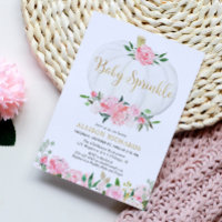 Calabaza bebé rociar oro rosa chica de bebé